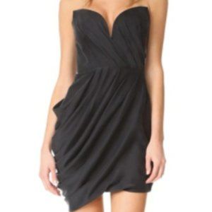 Zimmermann silk strapless dress black